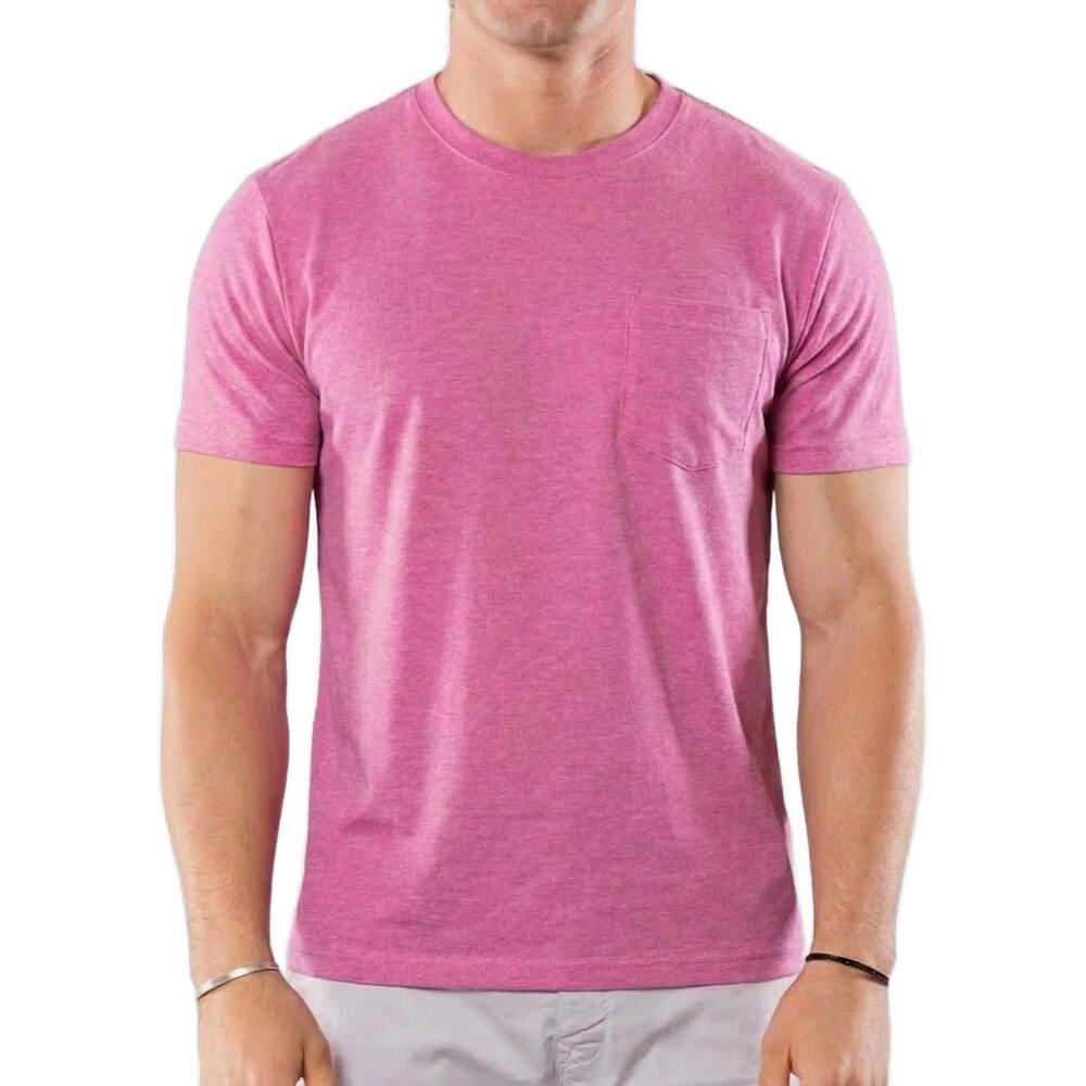 NEW MICHAEL'S SWIMWEAR solid crew neck t shirt in magenta